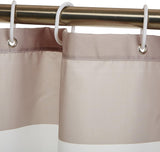 Shower curtain - Shower curtain for the bathroom - Anti-mold shower curtain - water-repellent material - with rings - machine washable - Bathroom accessories - 180*180 cm - brown - Side View