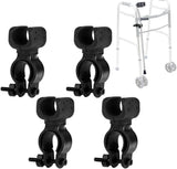 pieces - walking stick holder - wheelchair accessories - scooter accessories - crutch holder - versatile crutch holder - universal accessories for crutches, rollator, wheelchair, bicycle - 8.3*4.5*3.3 cm - black