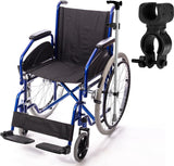 pieces - walking stick holder - wheelchair accessories - scooter accessories - crutch holder - versatile crutch holder - universal accessories for crutches, rollator, wheelchair, bicycle - 8.3*4.5*3.3 cm - black