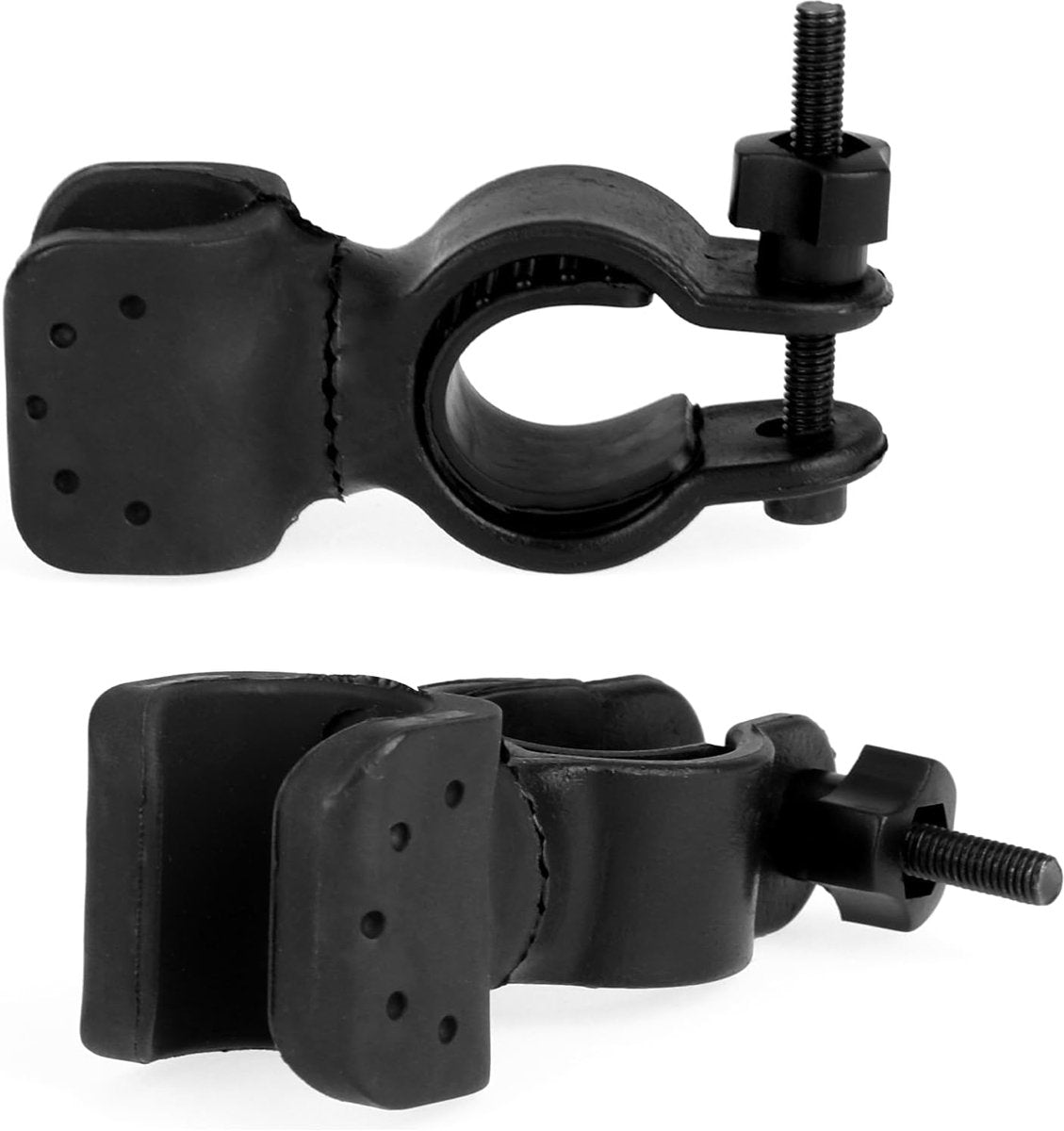 pieces - walking stick holder - wheelchair accessories - scooter accessories - crutch holder - versatile crutch holder - universal accessories for crutches, rollator, wheelchair, bicycle - 8.3*4.5*3.3 cm - black