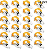 24 pieces - Whistles - Coach Whistle - Outdoor Whistle - Stainless Steel Whistles - Football Referee Whistle - Whistle with Lanyard - Outdoor Accessories - For Emergencies, Sports Training, Referee - Silver - 4*2*1.5 cm