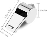 24 pieces - Whistles - Coach Whistle - Outdoor Whistle - Stainless Steel Whistles - Football Referee Whistle - Whistle with Lanyard - Outdoor Accessories - For Emergencies, Sports Training, Referee - Silver - 4*2*1.5 cm
