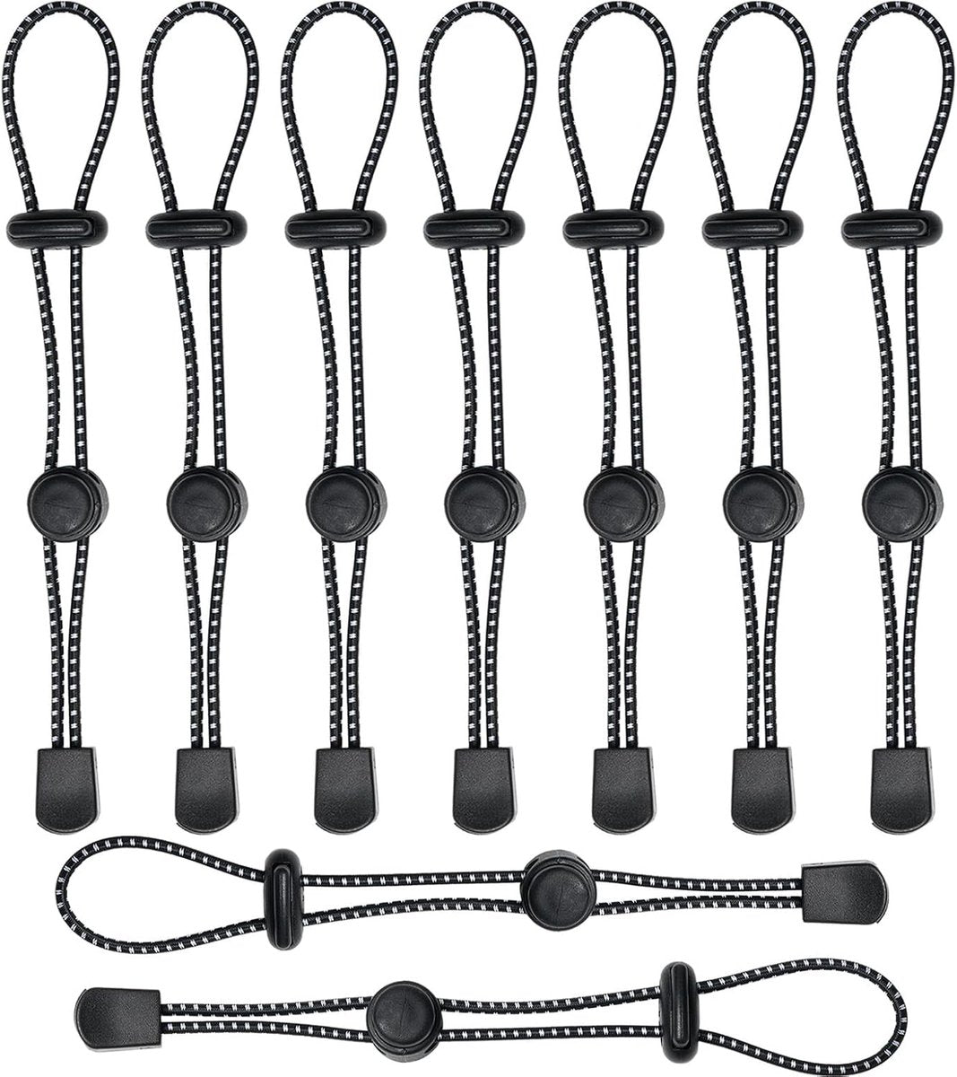 Backpack - trekking pole holders - straps - elastic cord - hiking cord - pole attachment buckle - adjustable trekking poles - for camping, hiking, mountaineering, tactical bag accessories - 10 pieces