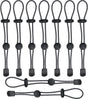 Backpack - trekking pole holders - straps - elastic cord - hiking cord - pole attachment buckle - adjustable trekking poles - for camping, hiking, mountaineering, tactical bag accessories - 10 pieces
