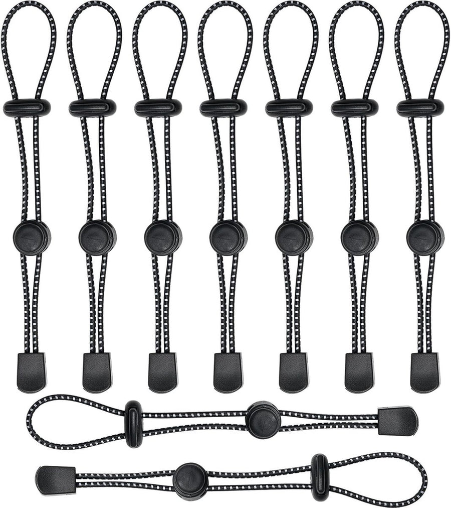Backpack - trekking pole holders - straps - elastic cord - hiking cord - pole attachment buckle - adjustable trekking poles - for camping, hiking, mountaineering, tactical bag accessories - 10 pieces