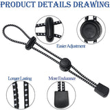 Backpack - trekking pole holders - straps - elastic cord - hiking cord - pole attachment buckle - adjustable trekking poles - for camping, hiking, mountaineering, tactical bag accessories - 10 pieces - Front View