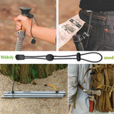 Backpack - trekking pole holders - straps - elastic cord - hiking cord - pole attachment buckle - adjustable trekking poles - for camping, hiking, mountaineering, tactical bag accessories - 10 pieces