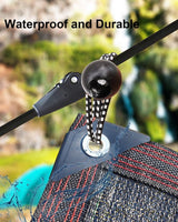 50 pieces - 6 inch - Elastic rope - Elastic cord - Tensioning elastic - tension cord - ball bungee cords - with balls - reusable - for golf nets, soccer goals, camping, tent poles, hose - black rope white spot - 150*22 mm - Side View