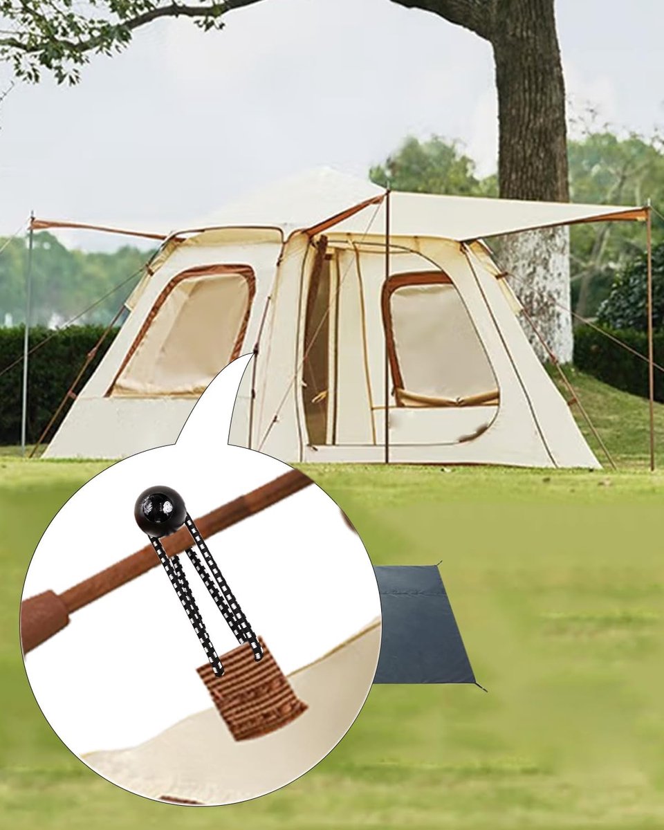 50 pieces - 6 inch - Elastic rope - Elastic cord - Tensioning elastic - tension cord - ball bungee cords - with balls - reusable - for golf nets, soccer goals, camping, tent poles, hose - black rope white spot - 150*22 mm