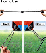 50 pieces - 6 inch - Elastic rope - Elastic cord - Tensioning elastic - tension cord - ball bungee cords - with balls - reusable - for golf nets, soccer goals, camping, tent poles, hose - black rope white spot - 150*22 mm - Rear View