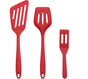 3 pieces - spatula - silicone spatula set - silicone cooking spatula - heat-resistant non-stick spatula - kitchen utensils - for baking and stirring - red