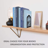 2 Pieces Bookends - bookends - Metal Book Stand - Book Holder - Shelf Organizer - Book Support - Bookshelf - Magazine Holder Book Support - Reading Tray - Magazine Rack - for library, office, school - Black - 45-Degree Angle