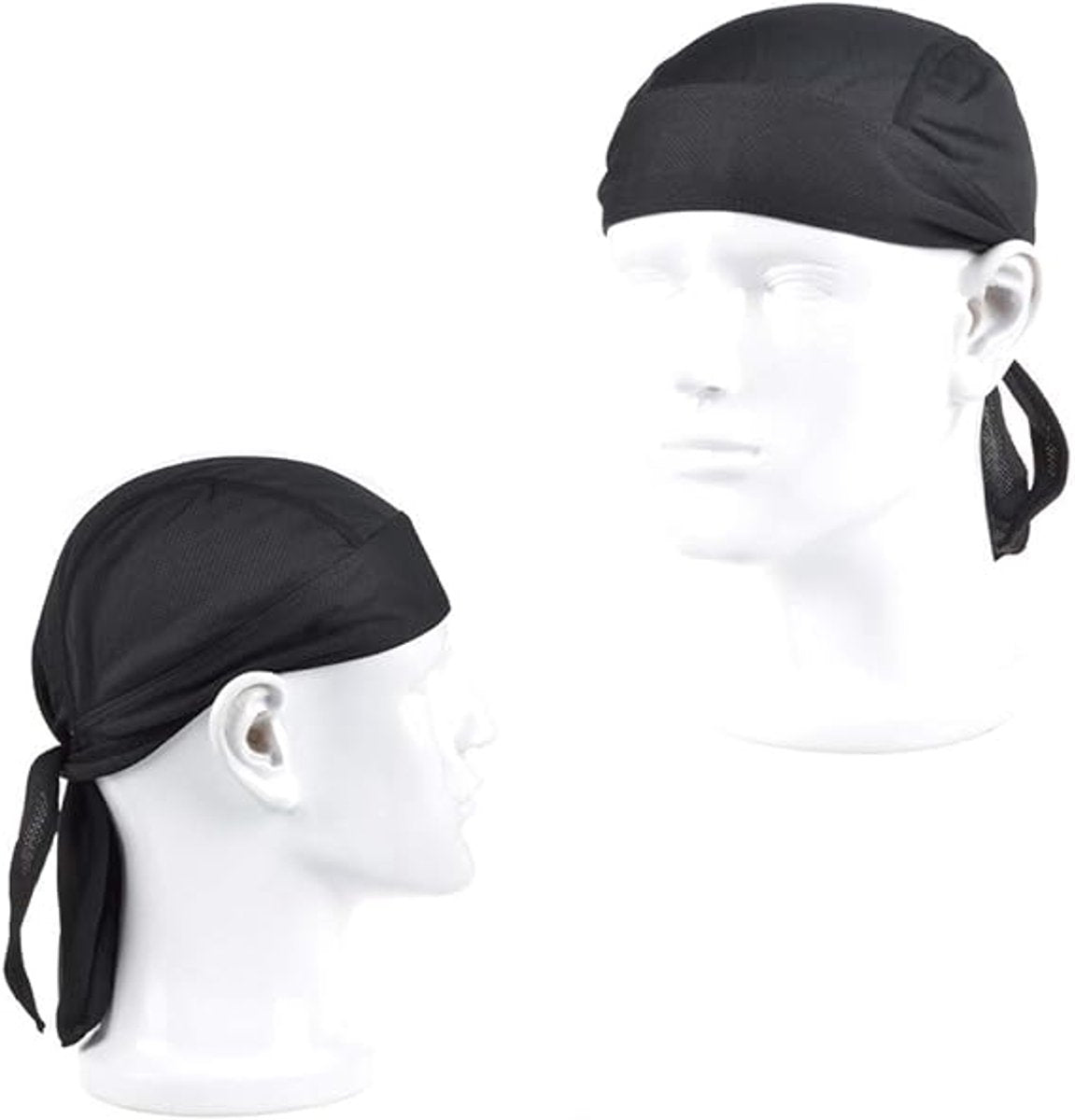 4 pieces - Cycling Cap - Frost Cap - Cycling Headscarf - Skullcap - Sweat-Wicking Beanie - Beanie - Headband - Quick-Drying Pirate Hat - Outdoor Beanie - Hip Hop Hat - Motorcycle Headscarf - Sweat-Wicking Skull Caps - Bandana for Men & Women - Black