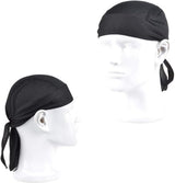 4 pieces - Cycling Cap - Frost Cap - Cycling Headscarf - Skullcap - Sweat-Wicking Beanie - Beanie - Headband - Quick-Drying Pirate Hat - Outdoor Beanie - Hip Hop Hat - Motorcycle Headscarf - Sweat-Wicking Skull Caps - Bandana for Men & Women - Black - Top-Down View