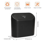 Car Trash Can, Waterproof Hanging Storage Box with Lid, 2-Pack Portable for Car \u0026 Office - Side View