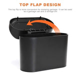 Car Trash Can, Waterproof Hanging Storage Box with Lid, 2-Pack Portable for Car \u0026 Office - 45-Degree Angle