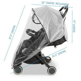 Universal Stroller Rain Cover 5-in-1 Transparent Weather Protection for Infants - Front View