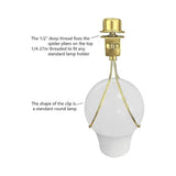 Lampshade Holder Adapter Kit with Knob Leveling System Gold Stabilizer - Front View
