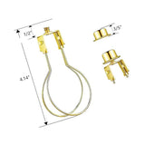 Lampshade Holder Adapter Kit with Knob Leveling System Gold Stabilizer - Side View