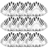 Stainless Steel Egg Molds 20 Pcs, Decorative Baking Molds, Muffin Molds, Kitchen Baking Tools - Front View