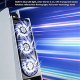 Cooling Fan for PS5 with Quieter Fan LED Light and USB3.0 Hubs - Side View