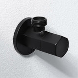 Black Shut-off Valve Angle Faucet Brass Diverter Toilet Shower Nozzle Connector Solid Brass Coupling Bracket
