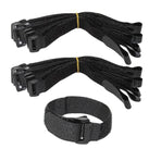 16-pack Black Nylon Cable Ties with Velcro, 30 cm x 2.5 cm, High Quality Cable Management