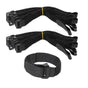 16-pack Black Nylon Cable Ties with Velcro, 30 cm x 2.5 cm, High Quality Cable Management