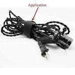 16-pack Black Nylon Cable Ties with Velcro, 30 cm x 2.5 cm, High Quality Cable Management