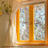 Static window sticker - window sticker - Wall decoration - 45*100cm - flower plant - PVC - B - Side View