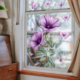 Static window sticker - window sticker - Wall decoration - 30*30cm - flower plant - PVC - D - Top-Down View