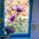 Static window sticker - window sticker - Wall decoration - 30*30cm - flower plant - PVC - D - 45-Degree Angle