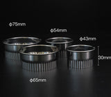 4 Pieces - Cookie Cutter - Round - Cookie Cutters - Cookie Cutters - Φ75/65/54/43mm - Serrated Edge - Silver - Stainless Steel