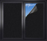 Window Film - Blackout Window Film - Sun Protection - Blackout Cloth - Black - Window Sticker - 45x100cm - Privacy Film Glass Windows - Adhesive Film Window