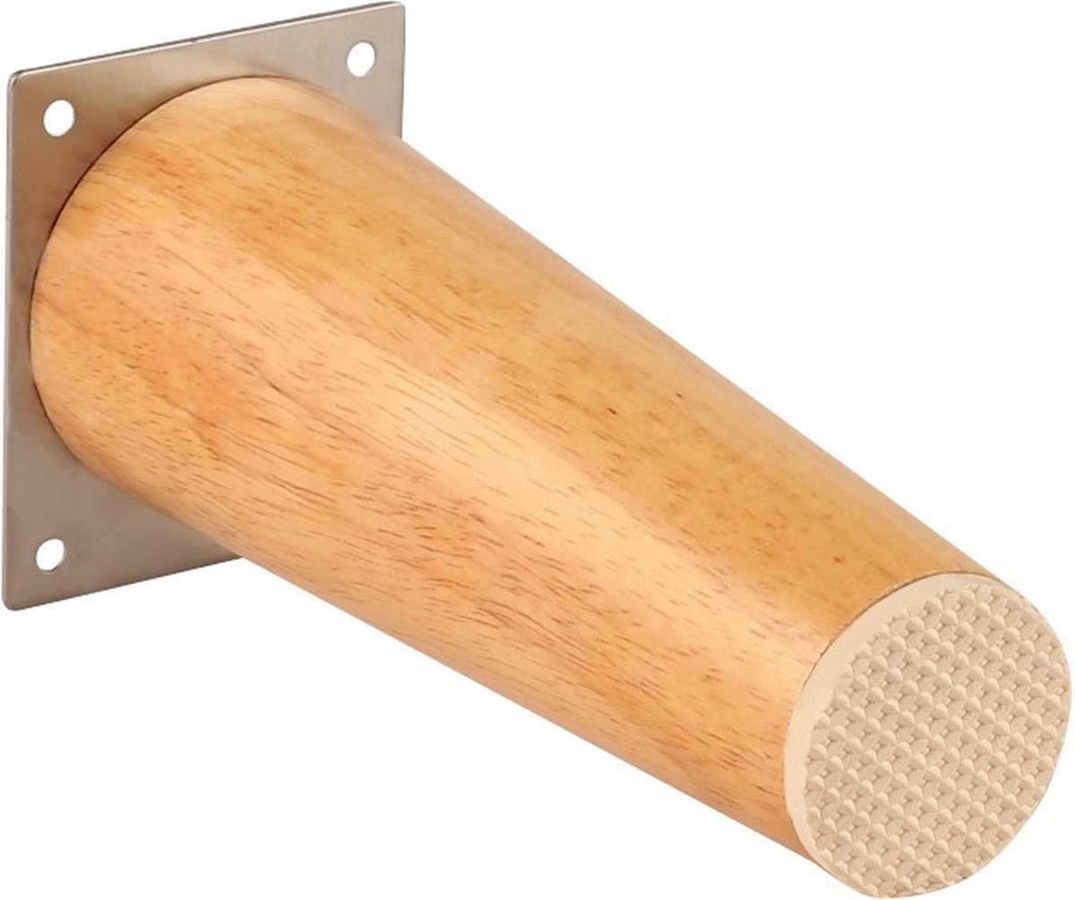 4 pieces - Furniture leg - Wooden furniture leg - Furniture Legs - wood color - wooden - 10 cm