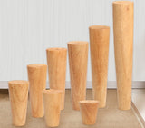 4 pieces - Furniture leg - Wooden furniture leg - Furniture Legs - wood color - wooden - 10 cm