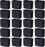 Chair Leg Caps - 20 Pieces - Chair Leg Protectors - PVC - Oval Furniture Leg Protectors - Floor Protectors - Furniture Protectors - Suitable for Furniture Protection - 16mm x 34mm - Black