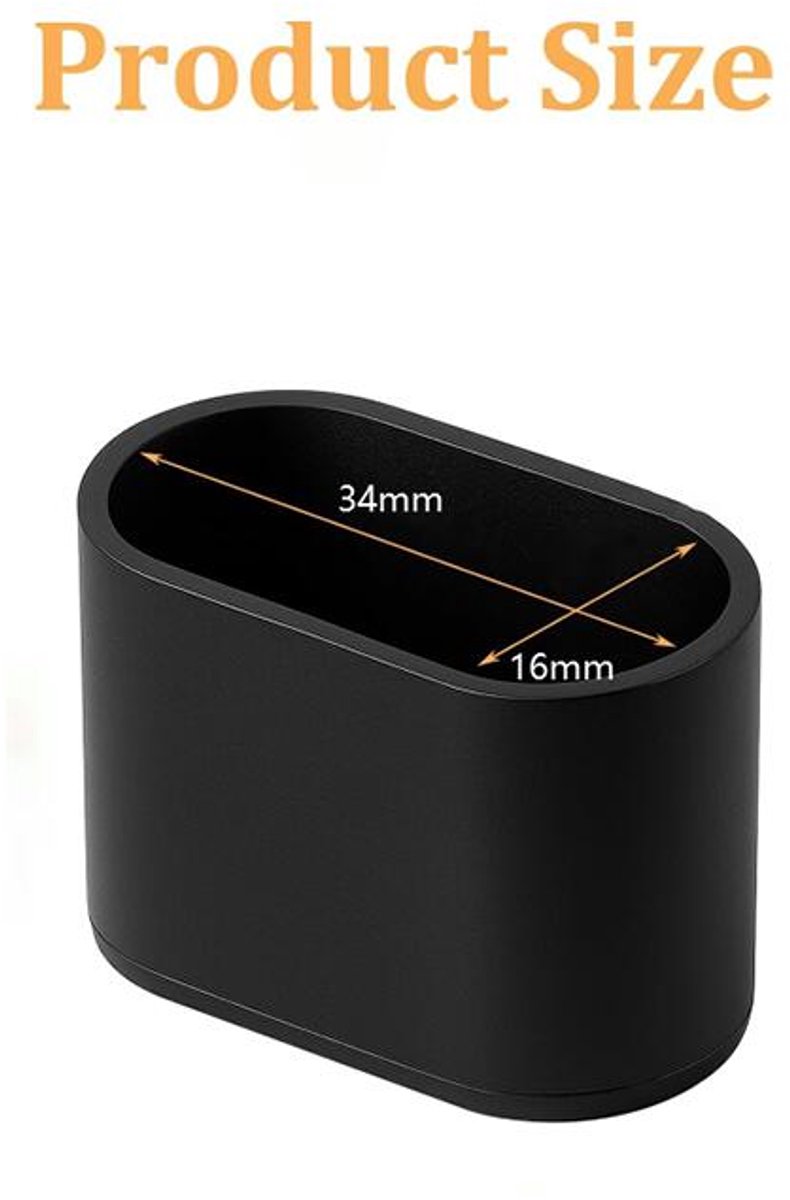 Chair Leg Caps - 20 Pieces - Chair Leg Protectors - PVC - Oval Furniture Leg Protectors - Floor Protectors - Furniture Protectors - Suitable for Furniture Protection - 16mm x 34mm - Black