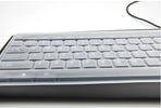 Keyboard Cover - Keyboard Protector - Silicone - Waterproof - Dust and Splashproof - Keyboard Protection - Cover - Dust Cover for Keyboard - For Keyboards - 44.5*13cm - Transparent White