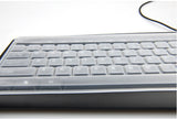 Keyboard Cover - Keyboard Protector - Silicone - Waterproof - Dust and Splashproof - Keyboard Protection - Cover - Dust Cover for Keyboard - For Keyboards - 44.5*13cm - Transparent White - Front View