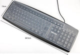 Keyboard Cover - Keyboard Protector - Silicone - Waterproof - Dust and Splashproof - Keyboard Protection - Cover - Dust Cover for Keyboard - For Keyboards - 44.5*13cm - Transparent White - 45-Degree Angle