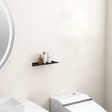 Bathroom shelf - Wall shelf - for wall storage - for bathroom, living room, kitchen, bedroom - 20*12*3cm - Space Aluminum - black - no drilling required