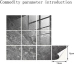 Set of 10 - Tile stickers - Imitation marble retro pattern - 15 x 15 cm - Self-adhesive - Waterproof - Scratch-resistant - PVC - Light gray - Self-adhesive tiles - Kitchen - Bathroom