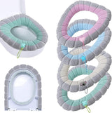 4 Pieces - Toilet Seat Cover - Universal Toilet Seat Cover - Toilet Seat Cover - Seat Cover - Polyester - Beige, Pink, Green, Blue - 35*35cm