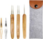 Set of 6 - Crochet needles - Dreadlocks tool - Crochet - 0.75 mm - Storage bag