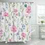 Shower curtain - 90x180cm - Watercolor Flower Plant Tropical Leaf - Polyester - Color - Printed - Anti-mold - Waterproof