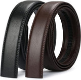 2 pieces - Men's Belt - Leather Belt - Adjustable - Gift Men - Shortenable - Gift Man - Cow Leather - Black & Brown - Without Holes - 120cm