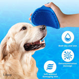Pet Hair Remover - 2 Pieces - Cat Comb - Pet Hair Remover - Pet Grooming Gloves - Pet Silent Hair Removal Gloves - Dog Brush - Cat Brush - Reusable - For Small, Medium and Large Pets - Blue+Pink