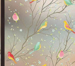 Window film - Glue-free adhesive film for windows and bathrooms - 30cm*1m - PVC - Static - Easy installation - Colorful - Branches and birds