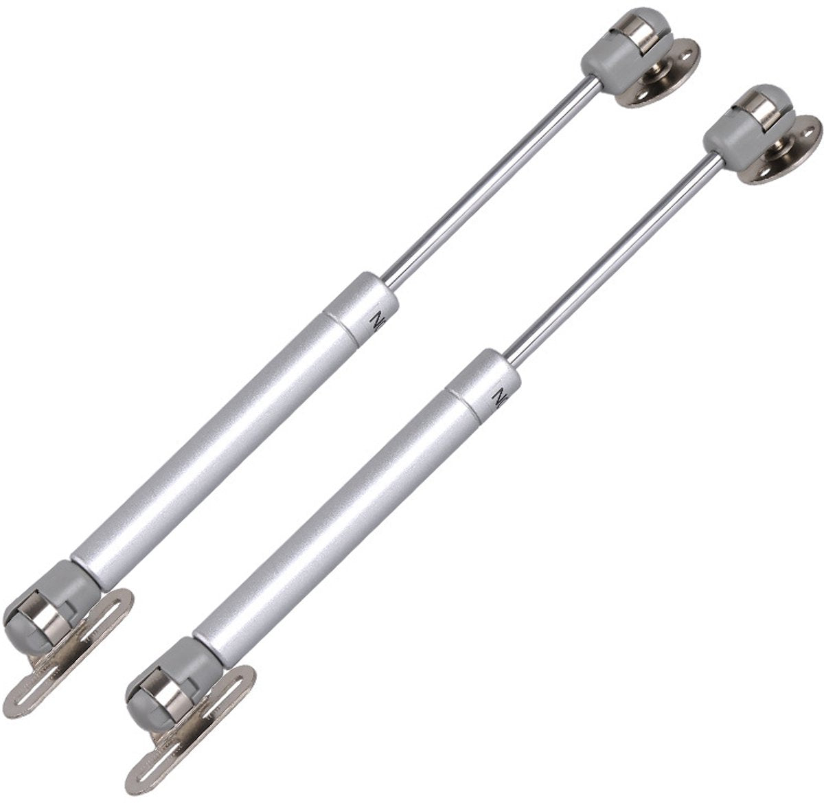 2 pieces - Gas Spring - Softclose Door Fitting - 120N - Zinc Alloy - Silver - Telescopic Cabinet Door Gas Spring - Hydraulic Support - Door Lift Damper for Cabinet Door or Flap